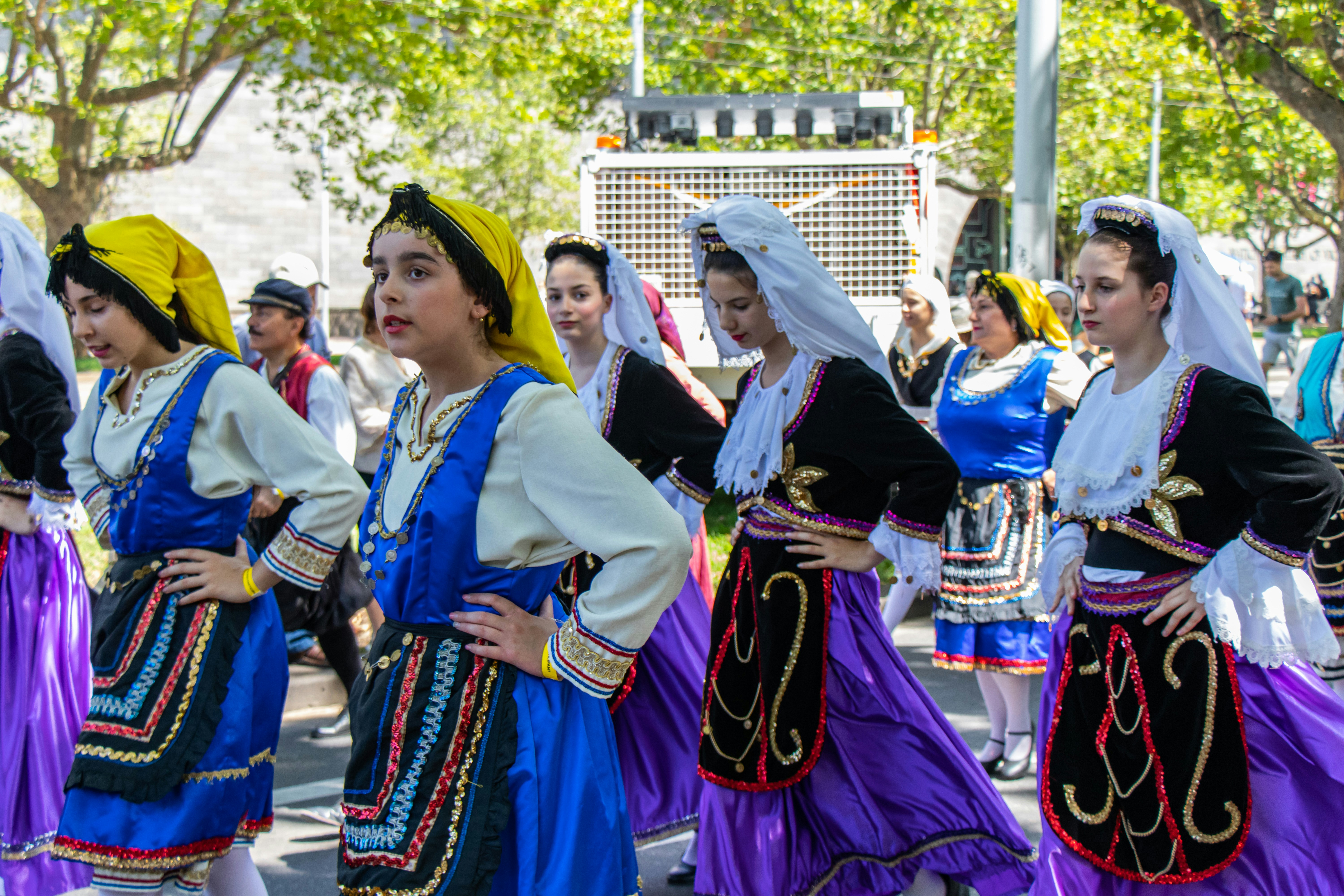 woman in blue and purple sari dress